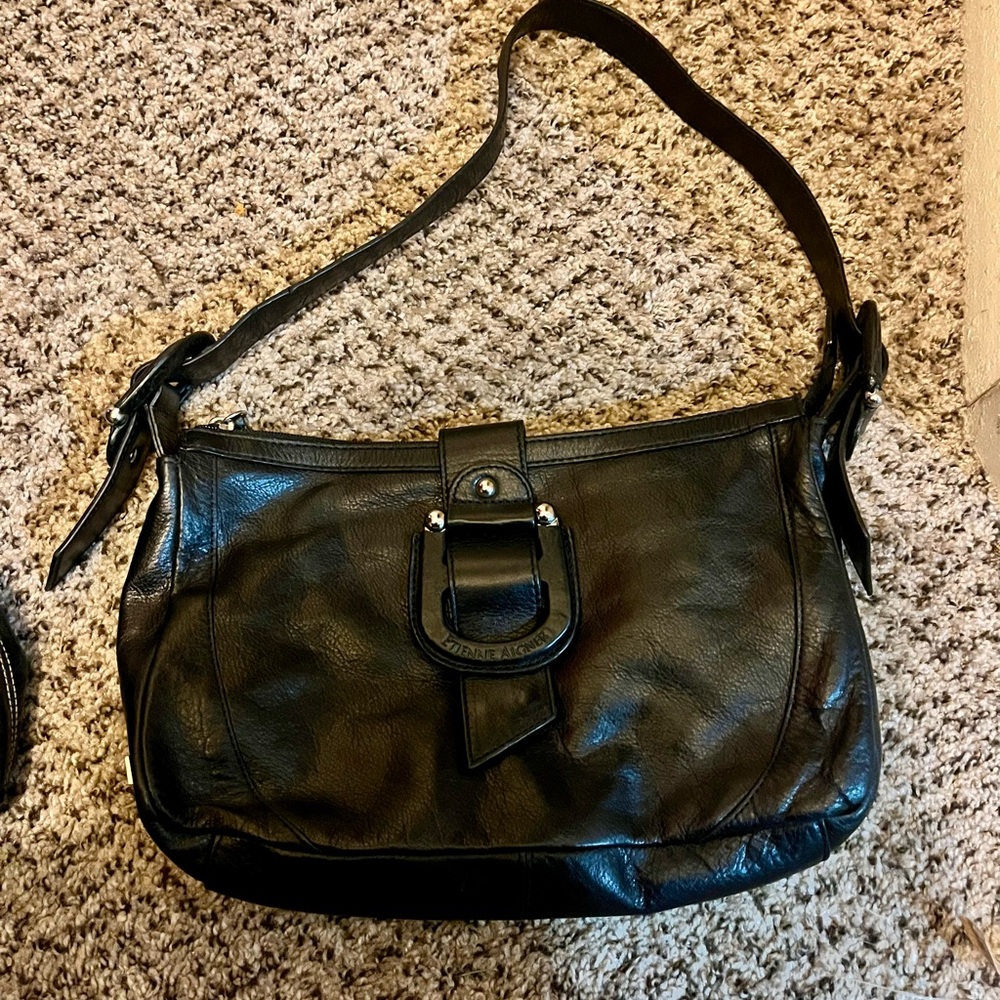 Etienne Aigner Black Leather Shoulder Bag
